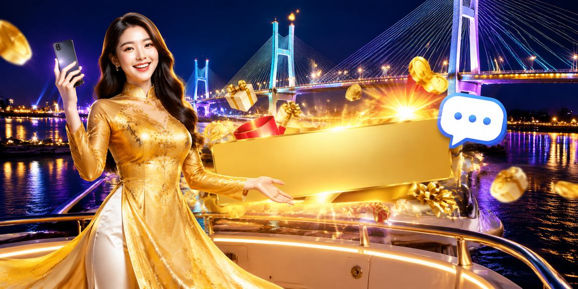 Cô gái áo dài Cần Thơ chơi casino trên điện thoại di động bên bờ sông