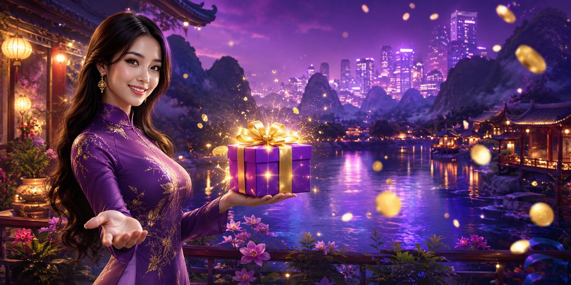 Cảnh đêm Ninh Bình neon sáng rực – hình ảnh liên tưởng đến trò chơi casino trực tuyến sinh động