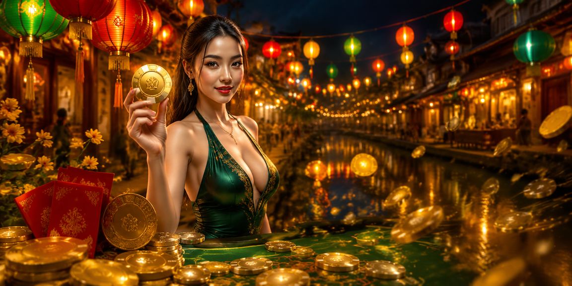 Không khí sôi động của sòng bạc trực tuyến Việt Nam với ánh đèn neon và màn hình game